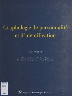 cover image of Graphologie de personnalité et d'identification